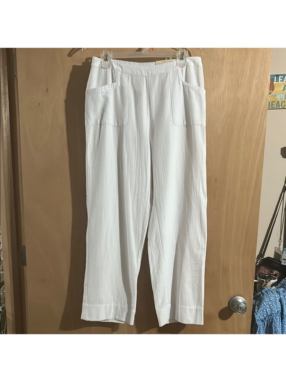 Soft Surroundings White Textured Pants